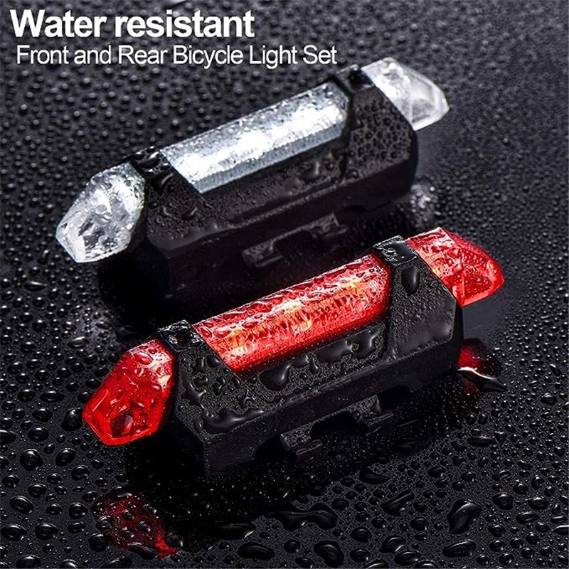 Bicycle Light Waterproof Rear Tail Light USB Rechargeable Mountain Bike ...