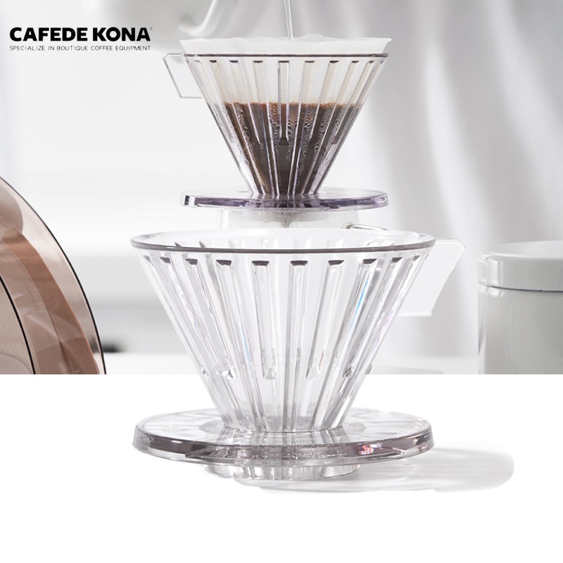 Cafede Kona V60 PCTG coffee dripper V01 V02 hand pour coffee maker