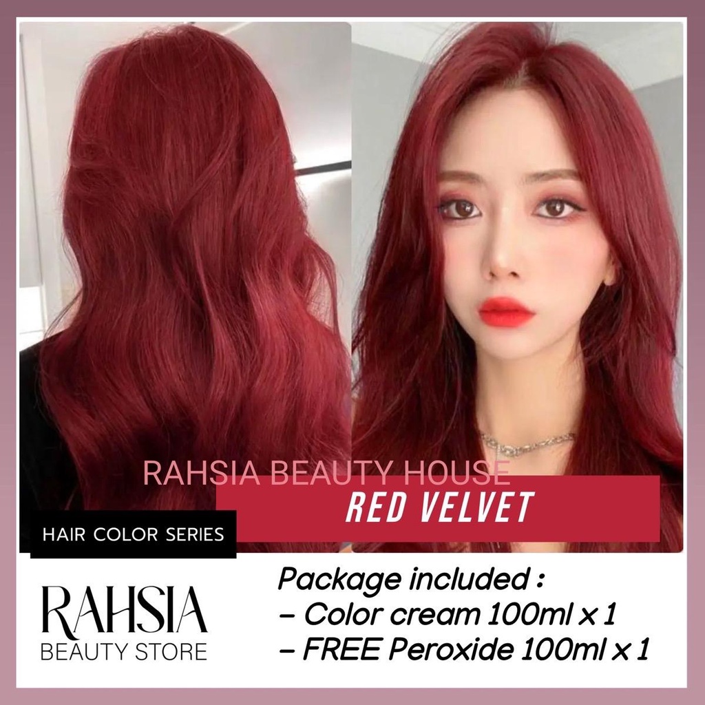 Red Velvet With Peroxide Professional Hair Color Hair Dye Cream 100ml
