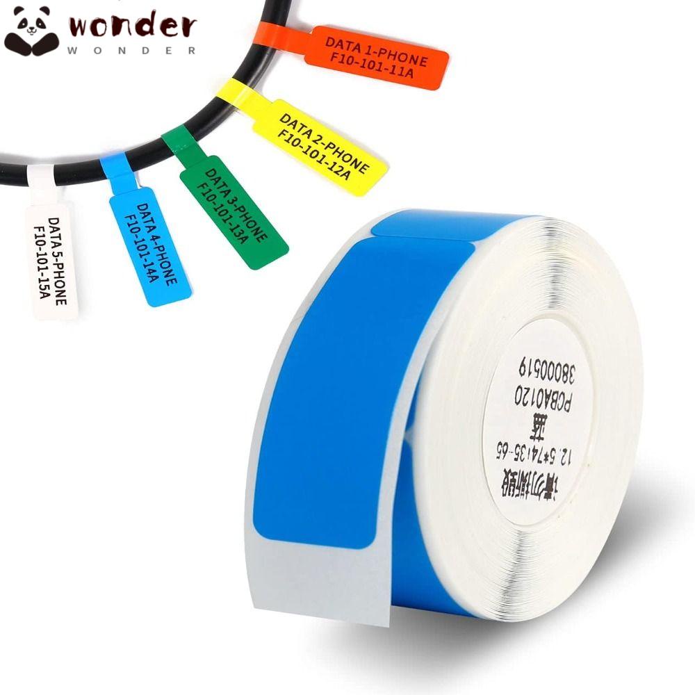 WONDER Cable Labels, Blue SelfAdhesive Label Tape Cord Labels, Easy to