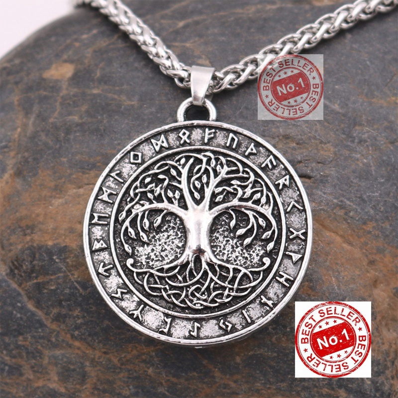 MC#Viking Odin Norse Amulet Rune Trinity Knot Necklace Wicca Tree Of ...