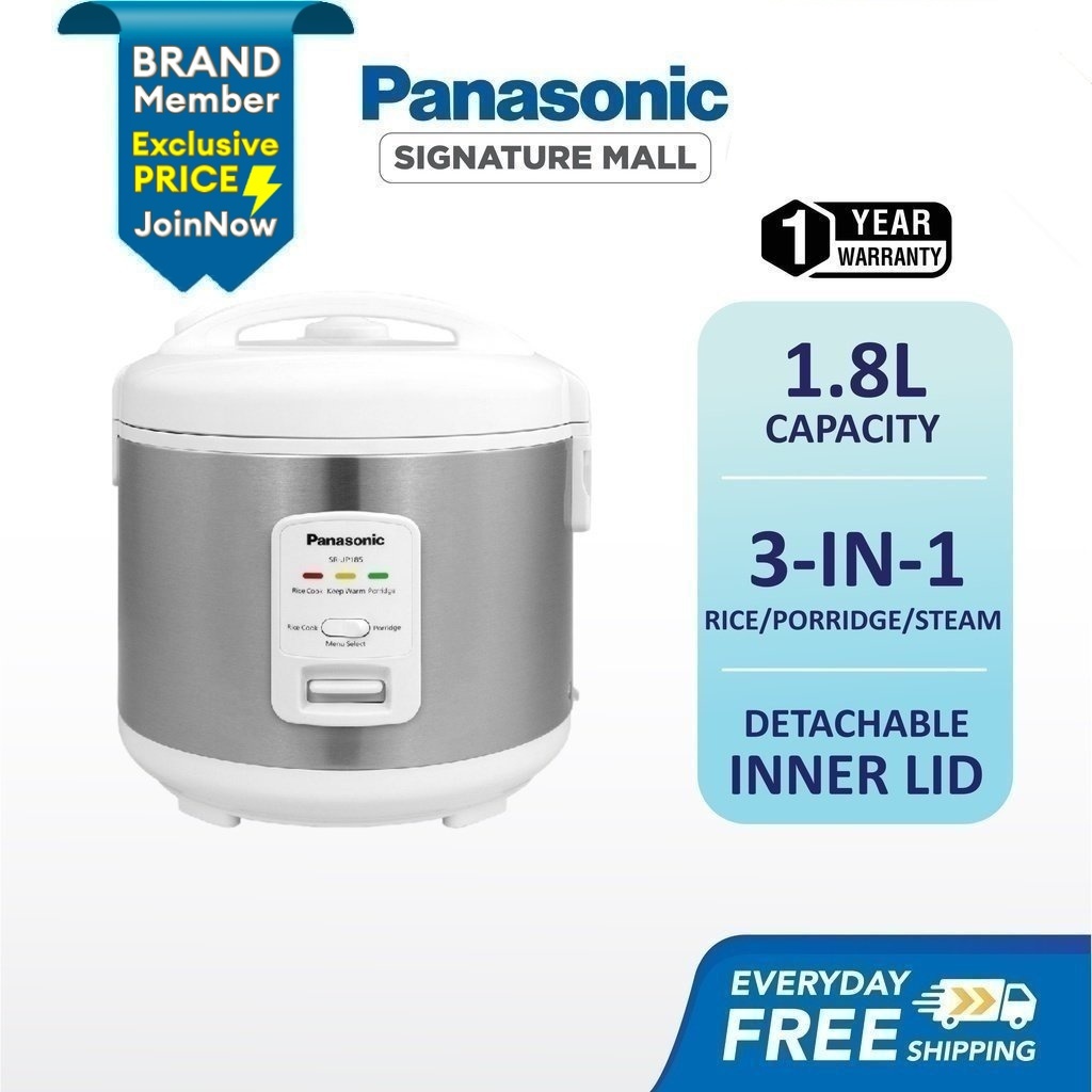 PANASONIC SRJP185 1.8L Rice Cooker 3 IN 1 SRJP185WSK Detachable Inner