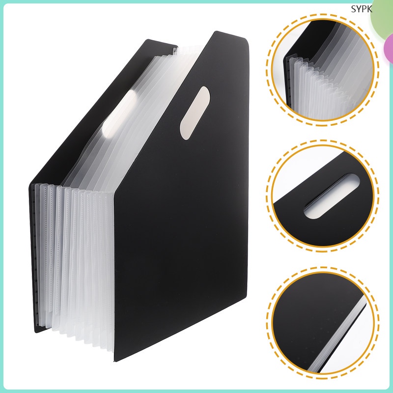 Expandable File Folders Pockets Bulk Paper Organizer Desktop Accordion