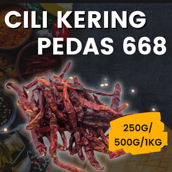 Cabai Kering Cili Kering Pedas 668🔥🔥🔥 [200g 500g 1kg] Shopee Malaysia