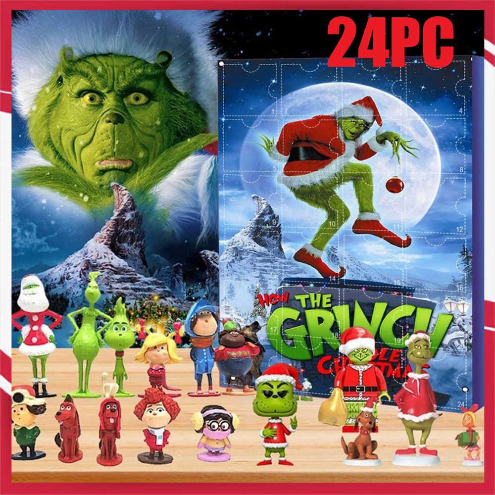 Christmas 24pcs Set Grinch Blind Box Christmas Grinch Blind Box