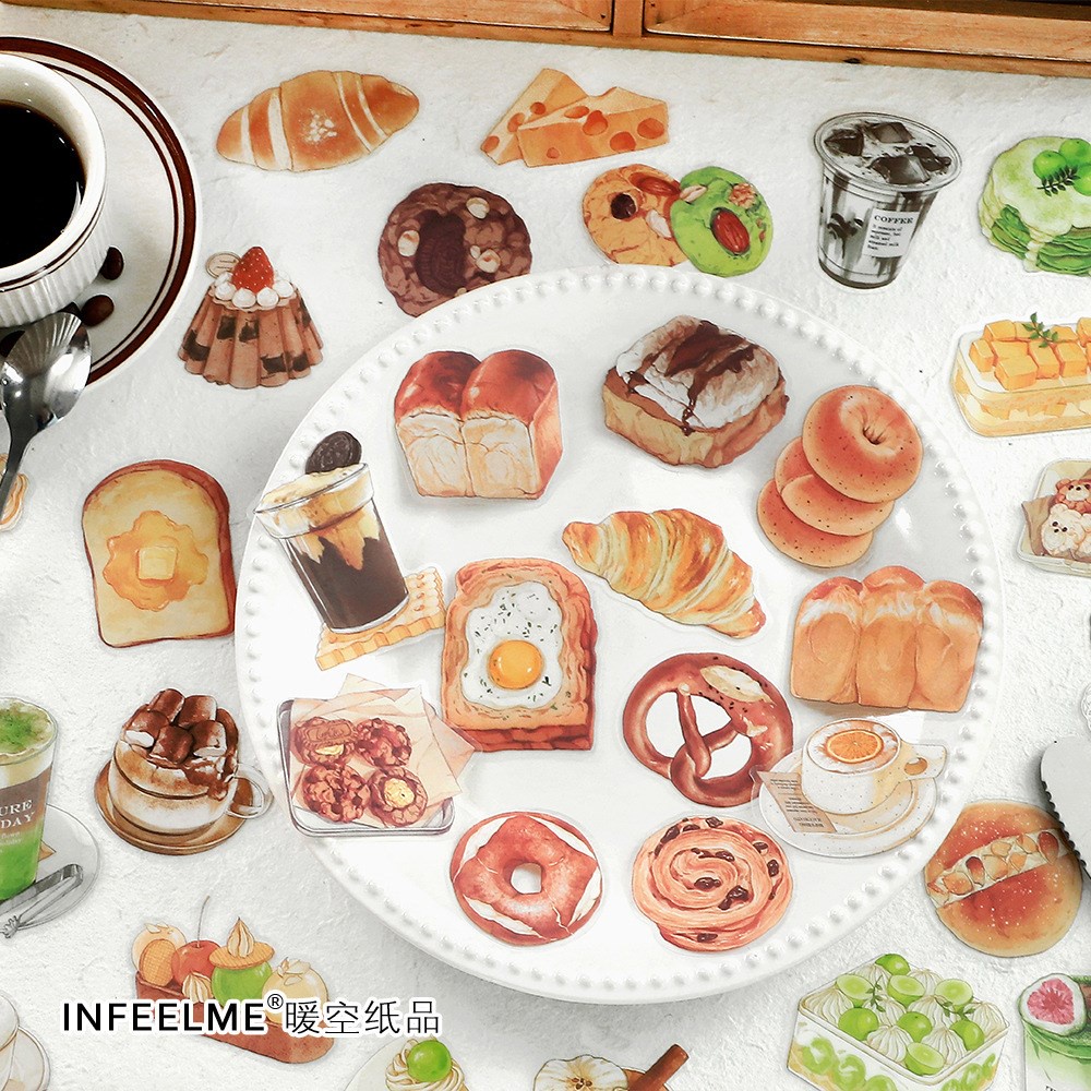 20 Pcs Delicious Dessert Food Cake Bread Donut Ice Cream Drink ...