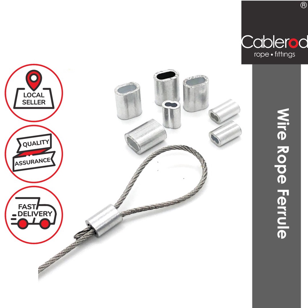Aluminium Wire Rope Ferrule/Crimping Loop Sleeve for Wire Rope (Set of
