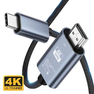 Zingther High-Speed Braided USB C To HDMI Cable 4K@60Hz, Thunderbolt 3/4 To HDMI Cord Compatible With MacBook Pro/Air, IPad Pro, Full-featured USB-C Port Smartphone, Tablet And Laptop, 2M (6.6ft) Price In Saudi
