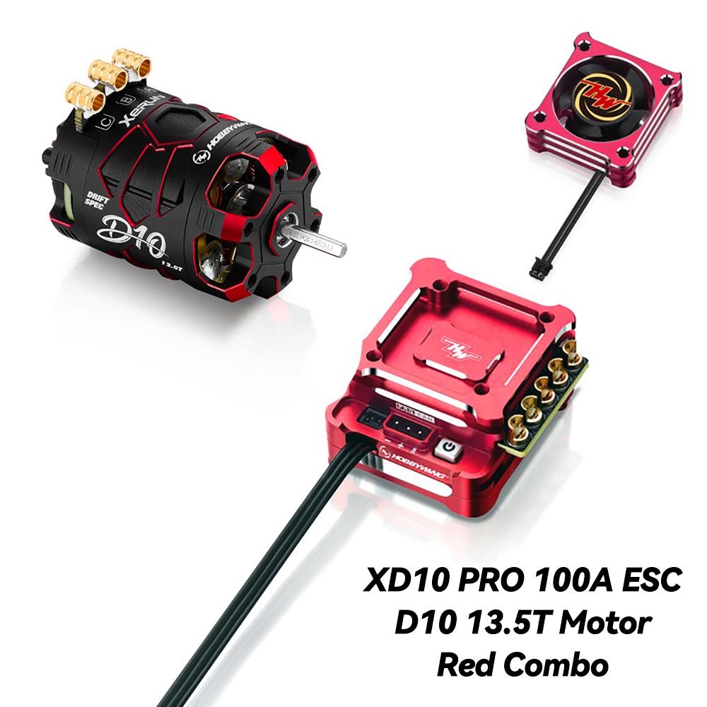 HOBBYWING XERUN XD10 PRO 100A ESC D10 10.5T 13.5T Motors Sensored