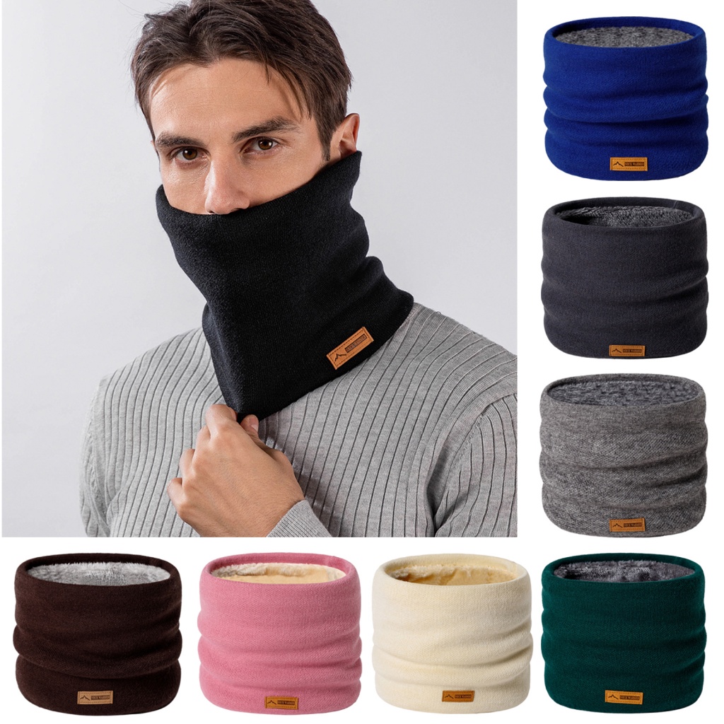 Thickened Velvet Neck Gaiter Soft Fabric Neck Warmer Cozy Winter Neck