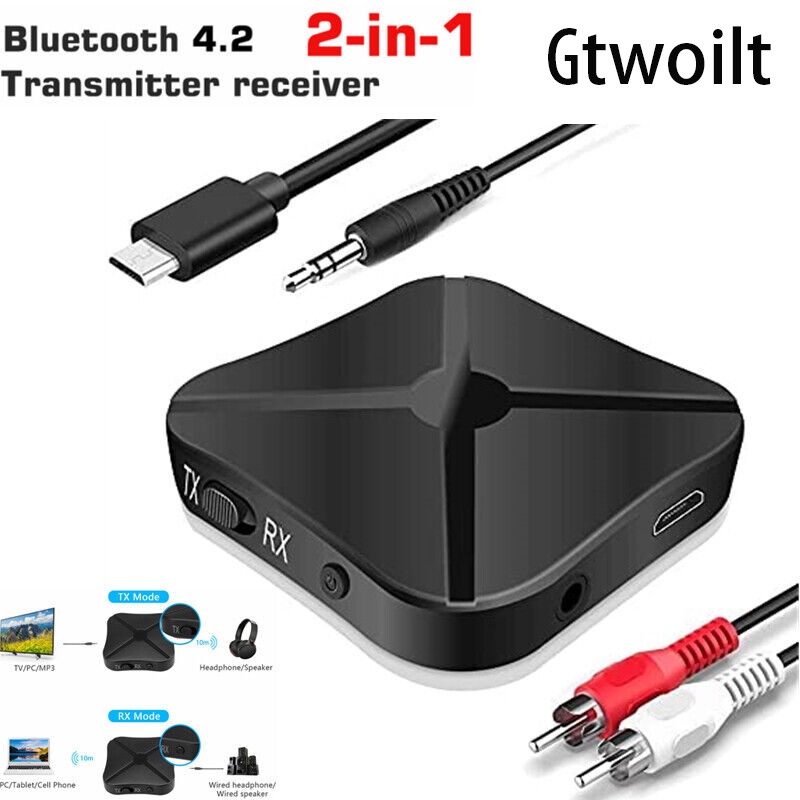 KN319 Bluetooth Transmitter Receiver 2 in 1 Stereo Audio Receiver