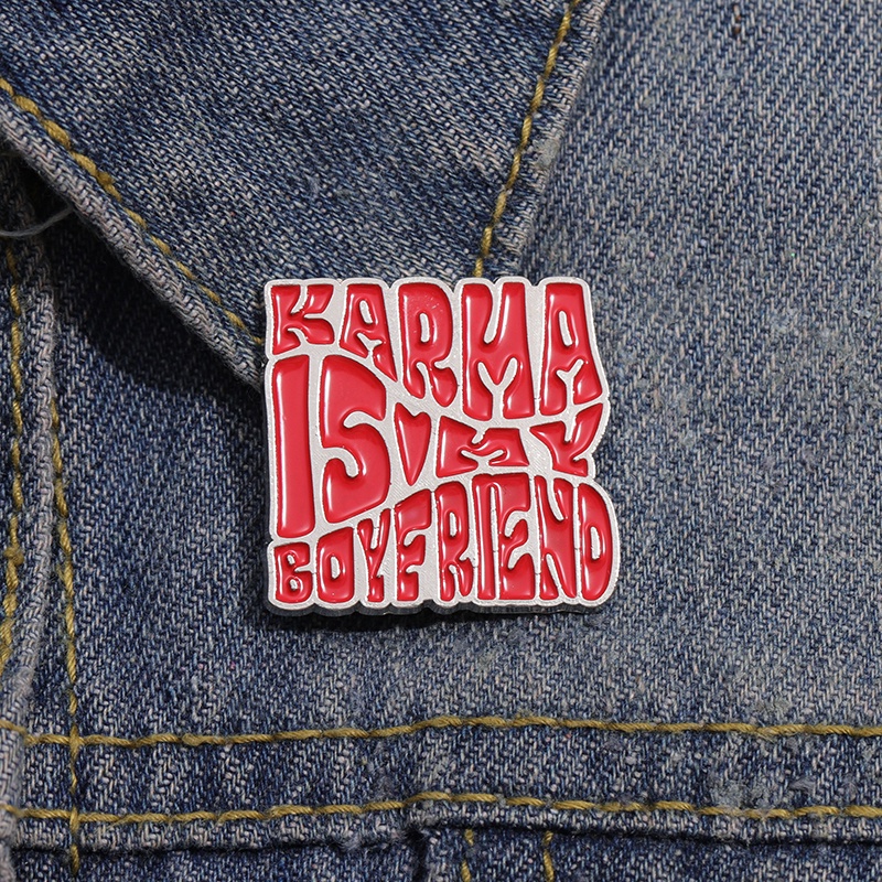 Cartoon Texts Saying Enamel Pins Brooches Funny Dialogue Letter Text ...