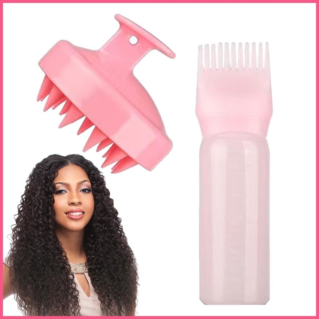 Hair Oil Dispenser Bottle Root Comb Applicator Dispenser for Hair Oil