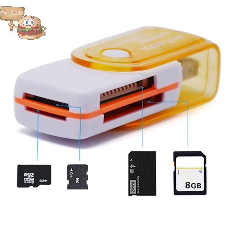 sun Useful 4 in 1 USB Memory Card Reader For MS MS-PRO TF Micro SD High ...