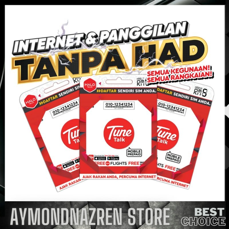 SIMKAD VIRAL HALO TELCO HALO TELCO TUNETALK UNLIMITED DATA & CALL ...