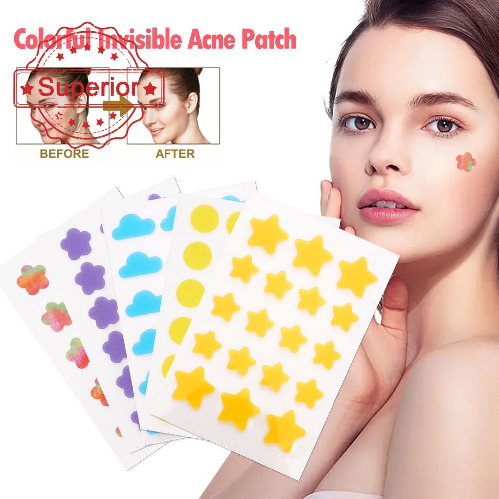 Colorful Invisible Acne Patch Star Cloud Round Flower Sticker Acne