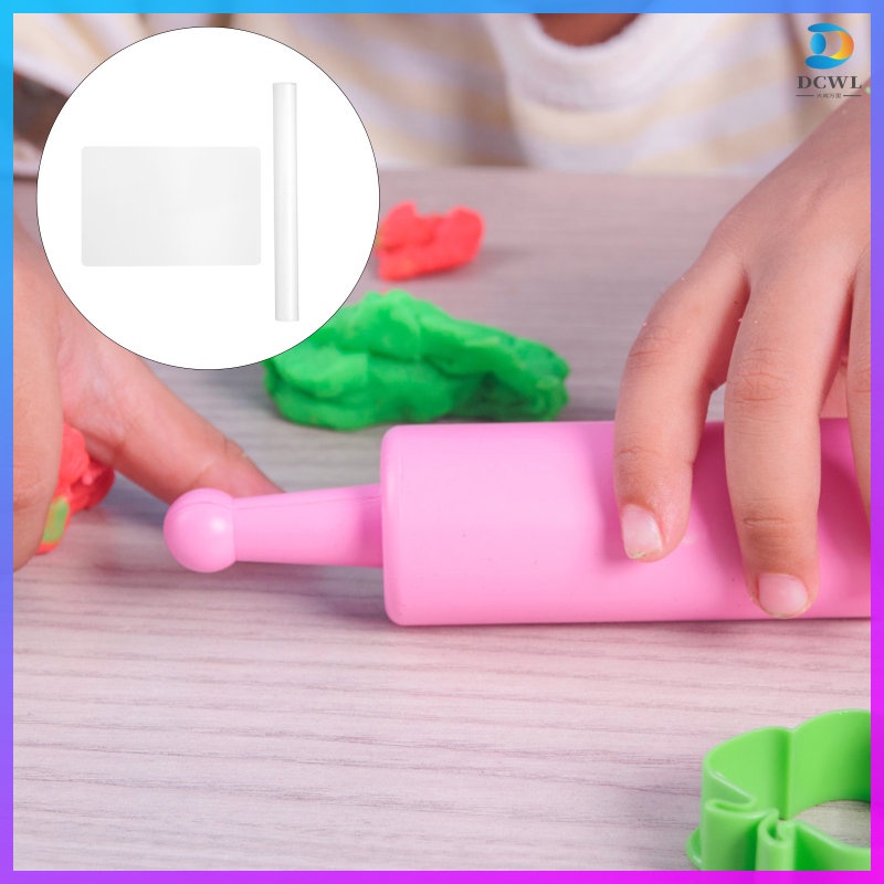 2pcs Clay Roller Clay Sheet Board Transparent Round Tube Roller Ceramic