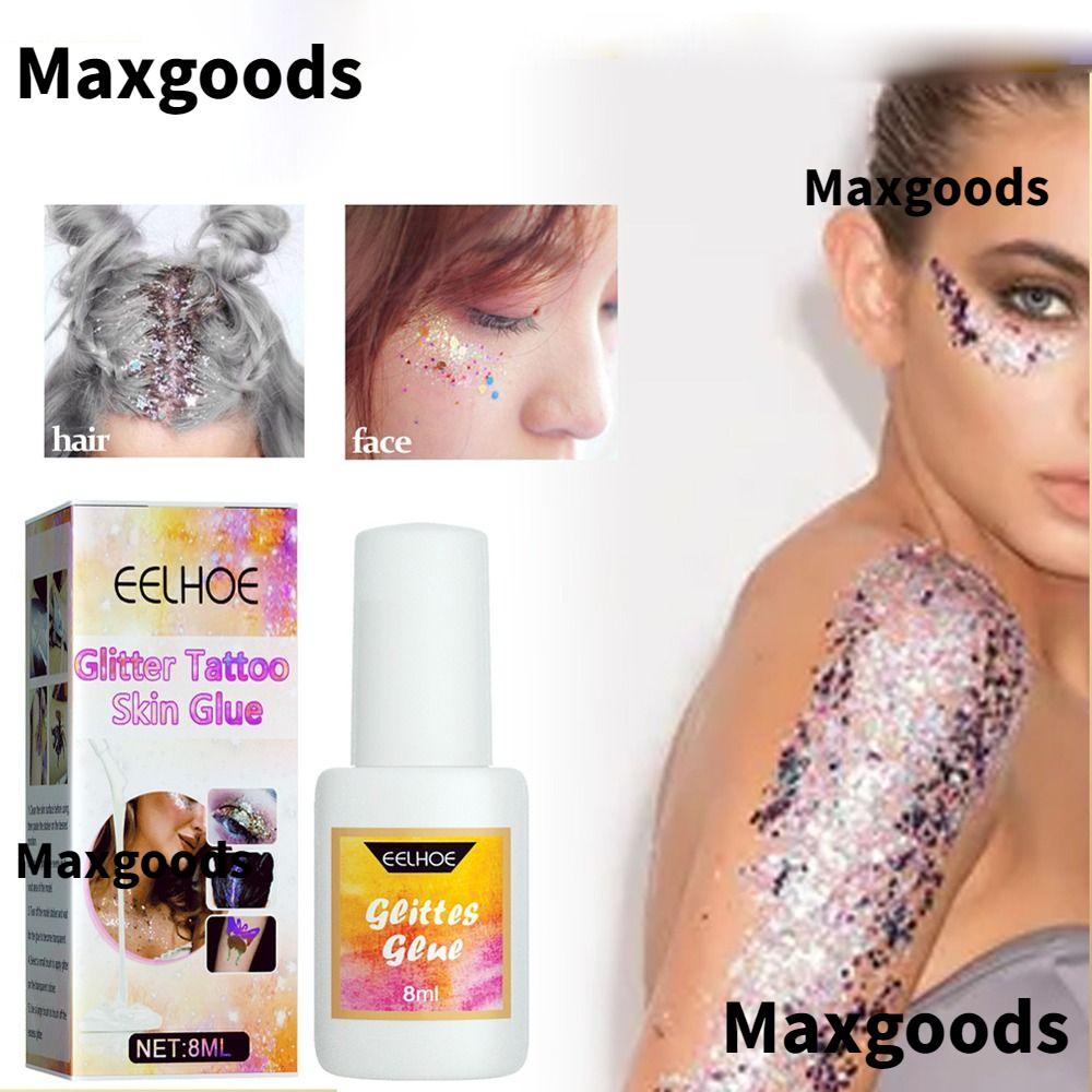 MAX Glitter Tattoo Skin Glue, White Color ABS Tattoo Glue, Portable