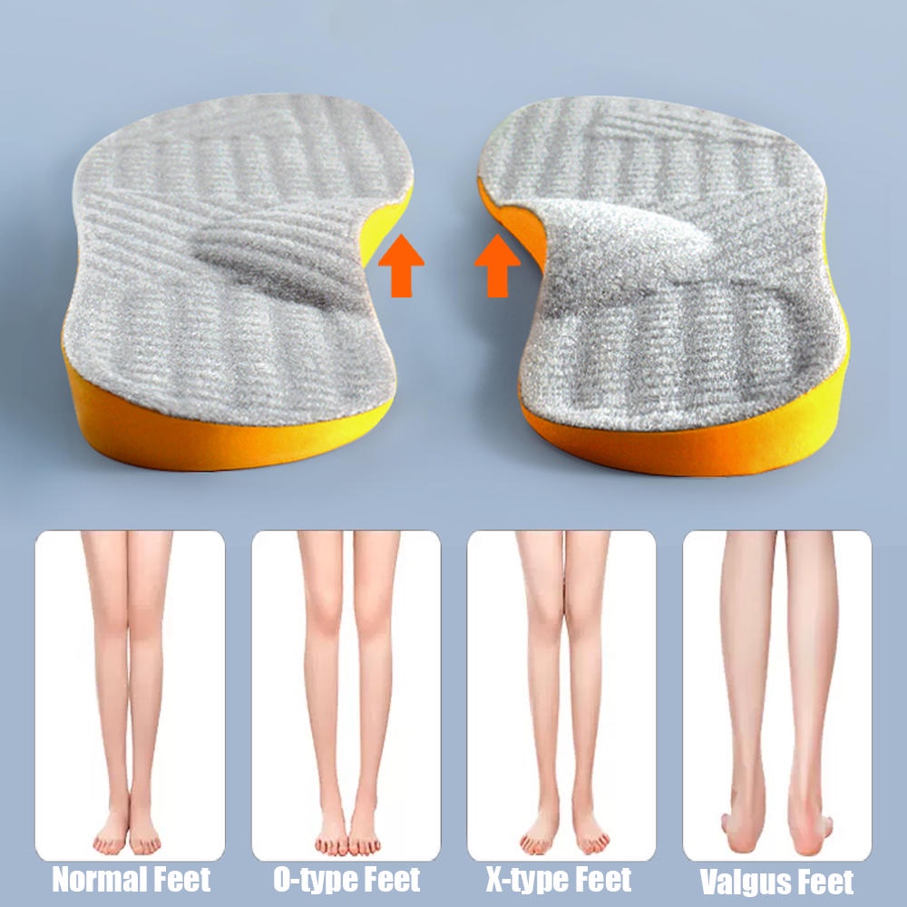 Arch Support Flat Foot Orthopedic Insoles For Shoes Women Men Children ...
