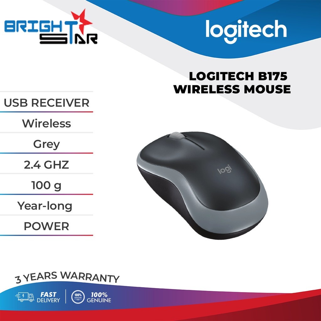 LOGITECH B175 WIRELESS MOUSE WITH USB RECEIVER Shopee Malaysia