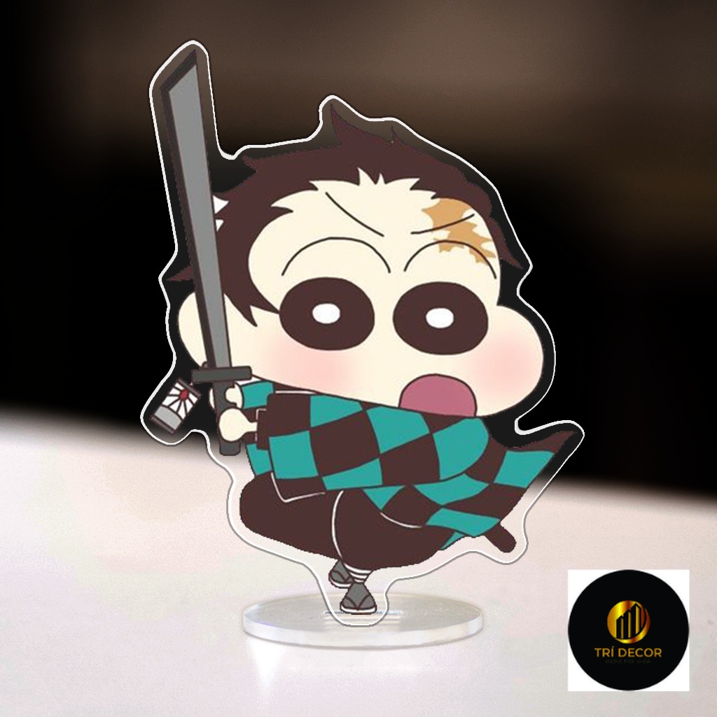 Acrylic standee model Shin Pencil Boy x Kimetsu No Yaiba Chibi decor ...