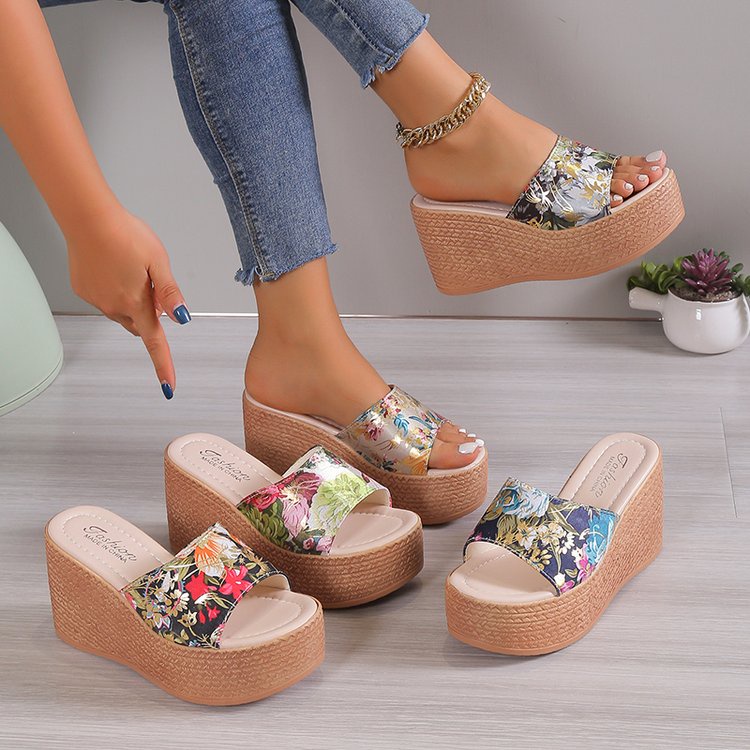 Thick wedge sale heels