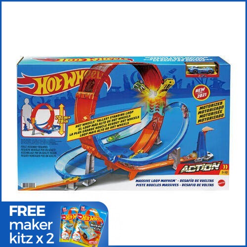 Hot Wheels® Massive Loop Mayhem™ Track Set (GTV14) Shopee Malaysia