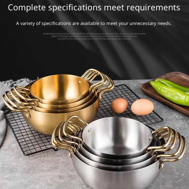 Food Grade Skillet Deeper Stock Pot Extra Thick Double Ear Noodle Pot