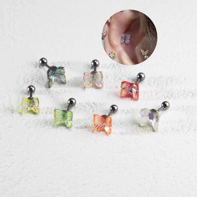 1 Piece 3D Stereoscopic Butterfly Cartilage Tragus Helix Pinna Daith ...