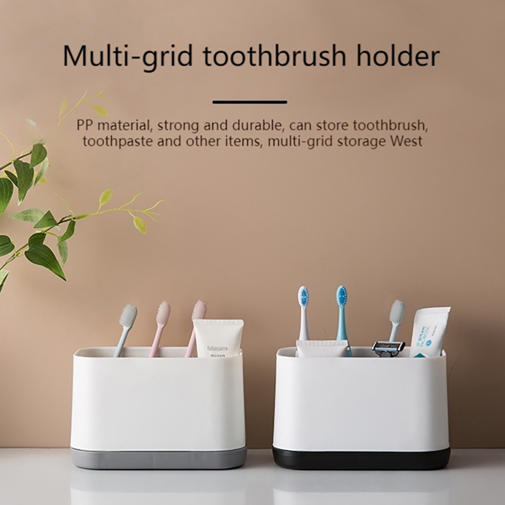 Toothbrush Holder Multifunction Bathroom Toothpaste Holder Stand ...