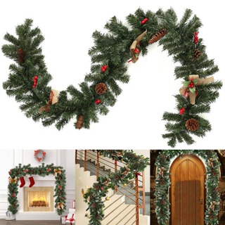 5.9 Ft Red Berry Garland Christmas Artificial Burgundy Red Pip Berry Garland  Indoor Outdoor Use For Christmas Holiday New Year Decorations