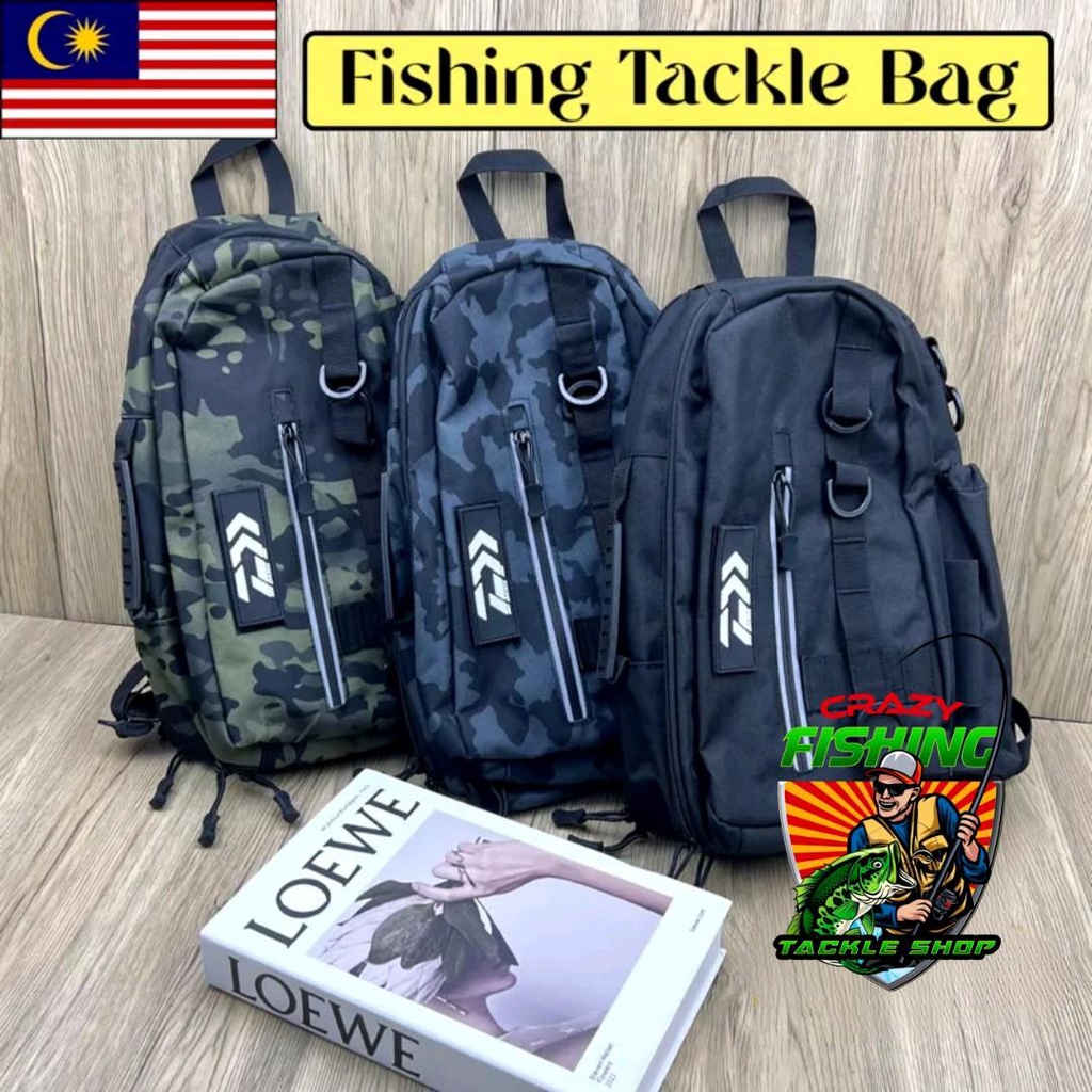Crazy《DAIWA Fishing BAG》Chest Bag Fishing Beg Pancing Casting