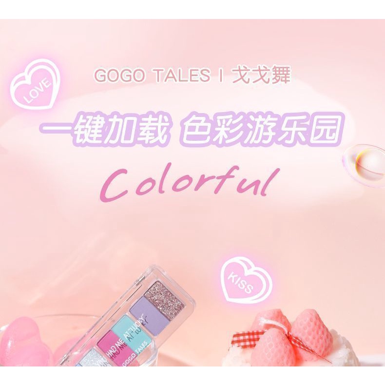 Gogo Tales Gogo Dance Ruler Eye Shadow Plate Earth Color Matte Sequins ...