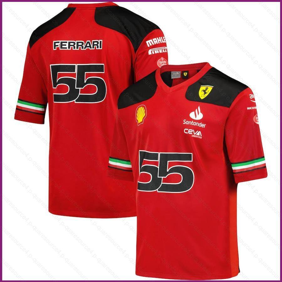 YX 2023-2024 Scuderia Ferrari Racing Carlos Sainz Tshirt Short Sleeve ...