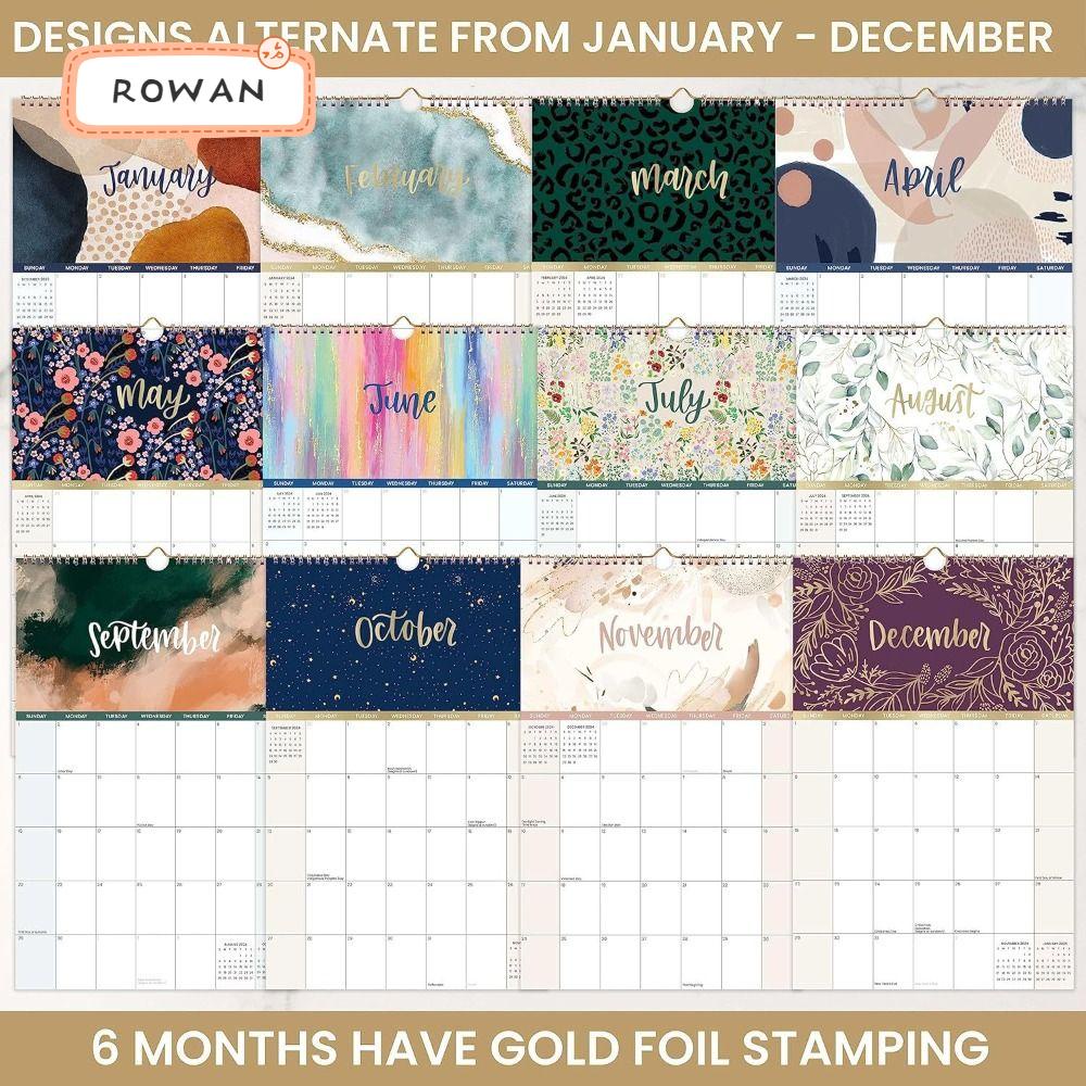 ROWAN Daily Planners Calendar, Bloom Year 2024 Year Bloom Calendar