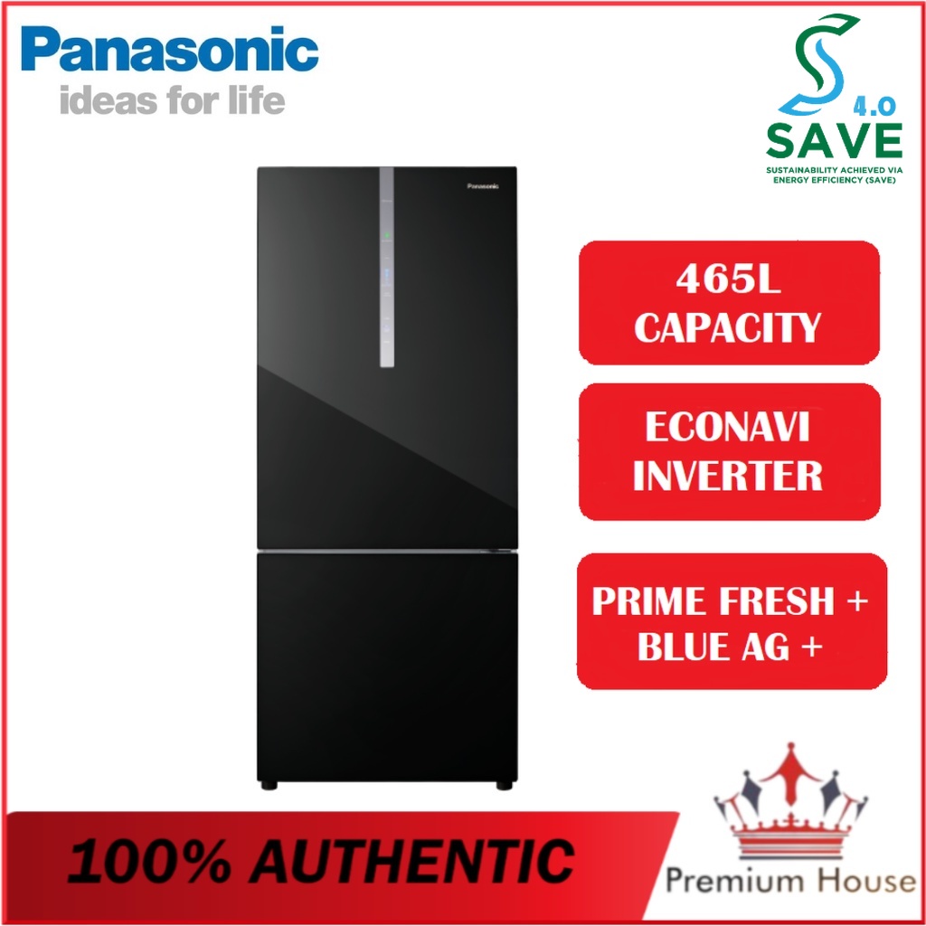 PANASONIC NRBX471CPSM / NRBX471WGKM 2DOOR BOTTOM FREEZER REFRIGERATOR STEEL NRBX471CPSM / NR