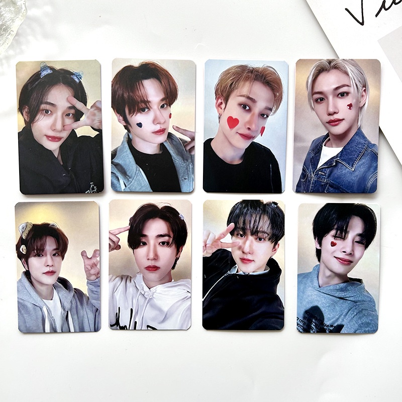 8-9pcs/set STRAY KIDS Album ROCK STAR Photocards StrayKids Lomo