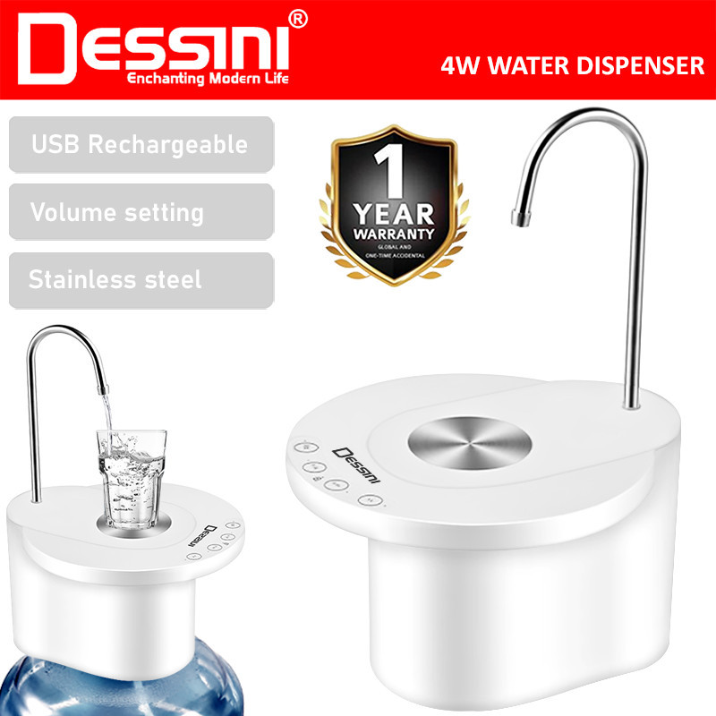 DESSINI ITALY USB Rechargeable Wireless Electric Drinking Water ...