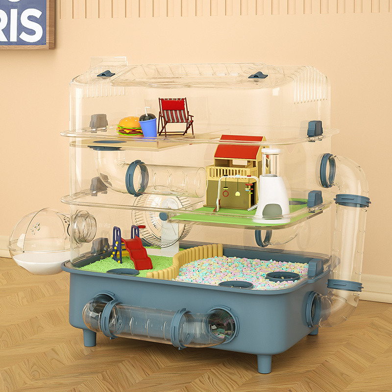 Curated visual reference: Gallery Detail: Shopee Official Hamster Cage Full Set Multi Layer Heightened Landscaping