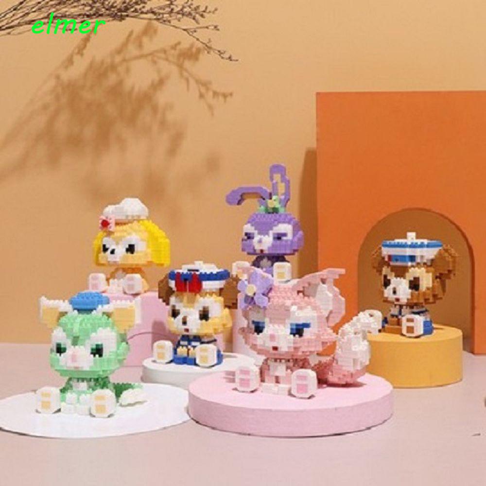 ELMER Assembly Building blocks Kawaii Micro Cartoon Graphics Toy Moon