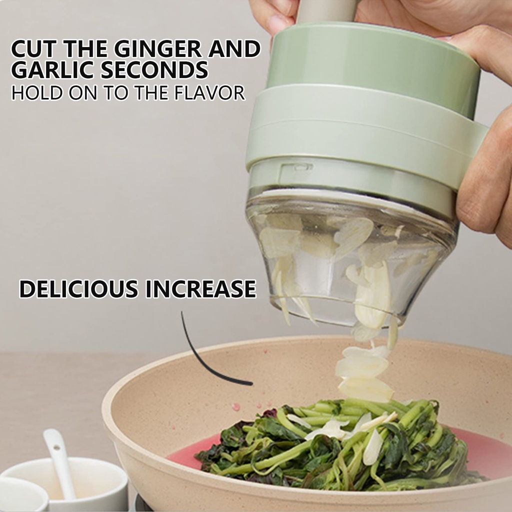 New 6In1 Multifunctional Vegetable Cutter Handheld Wireless Food ...