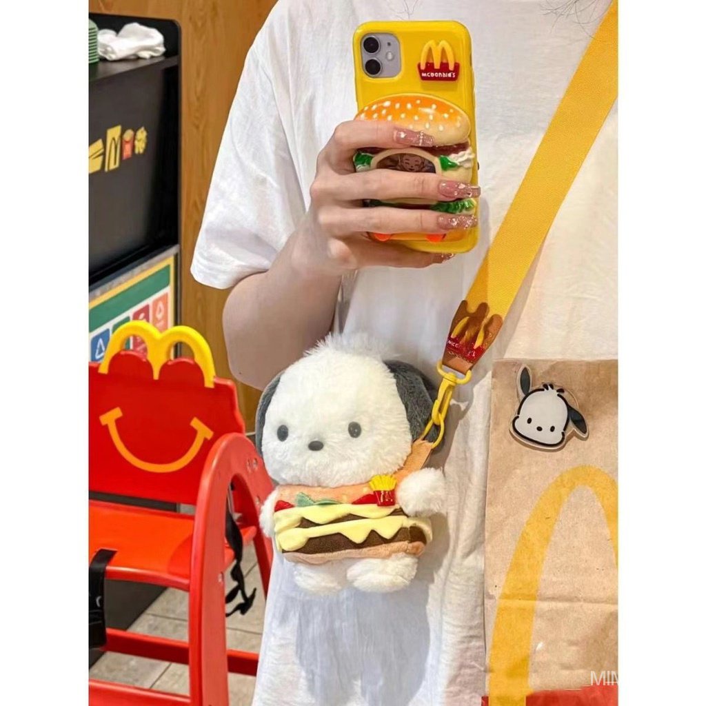 Hamburger bag Pochacco bag Pochacco bag Pacha Dog Messenger bag Pacha ...