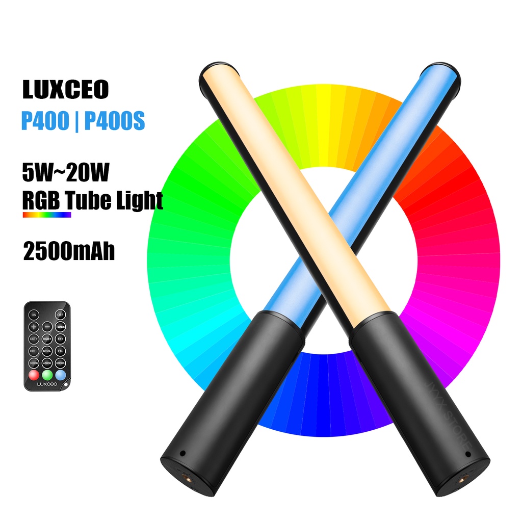 LUXCEO P400 P400S LED RGB Video Light Stick 5W20W Handheld Photography