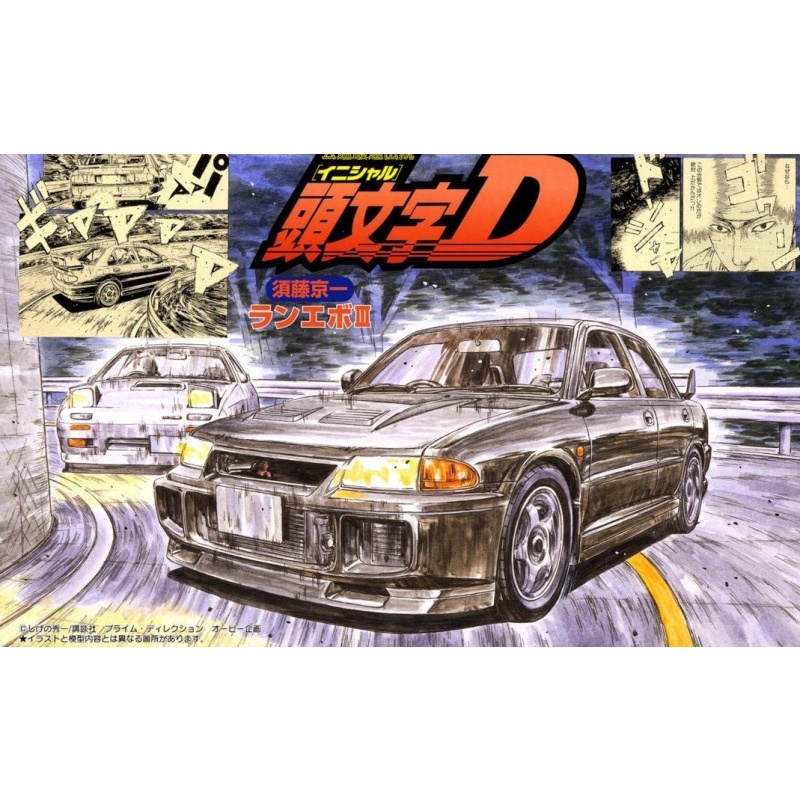 FUJIMI : 1/24 MITSUBISHI EVOLUTION LANCER III INITIAL D VERSION
