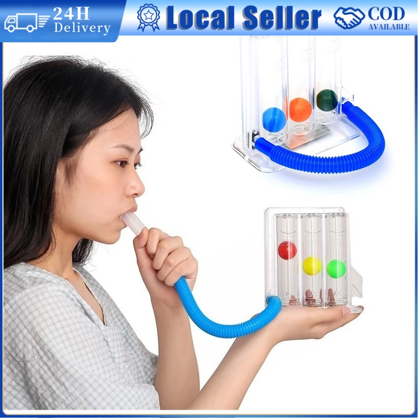 3 Balls Lungs Exercise Spirometry Spirometer HIGH QUALITY Respiratory
