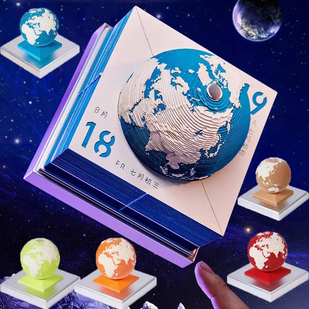 3D Notepad Paperwill Earth 3D Calendar 2024 3D Memo Pad Block Notes