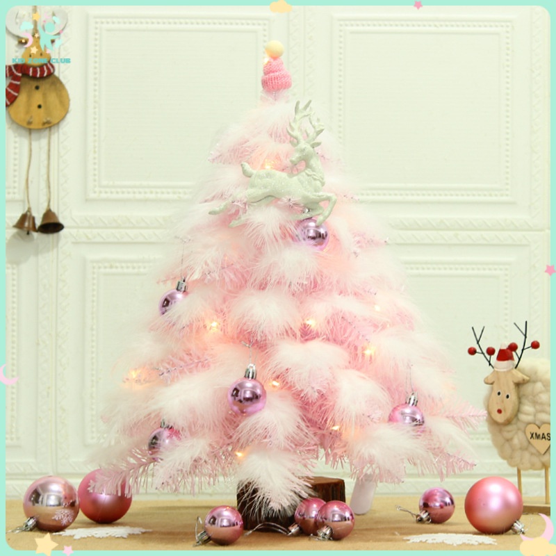 Celebrity Pink Feather Christmas Tree 45cm Package Mini