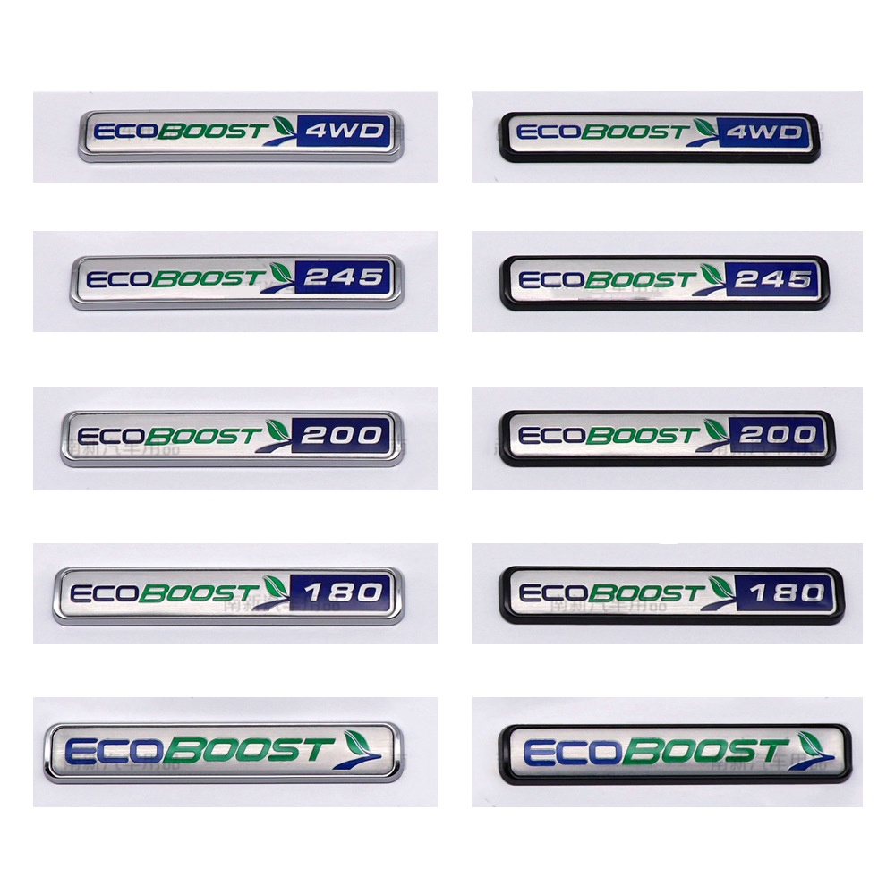 ABS Car Side Emblem Sticker Tail Trunk Badge Decal for Ford ECOBOOST