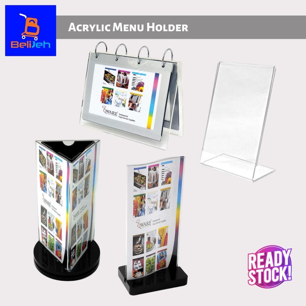 【BeliJeh】Acrylic Table Menu Holder / Menu Stand Shopee Malaysia