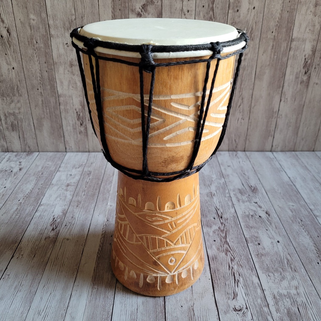 Jimbe Drum 30cm Natural Carved Small Children's Drum Toys Mini Size ...